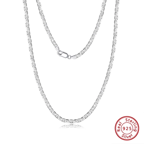 Collana a Catena Marina in Argento Sterling 925 per Uomo Donna Catena Nautica Piatta Minimalista Gioielli di Moda Base