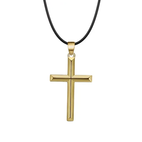 925 Sterling Silver Cross Pendant Only Without Chain Polished Simple Religious Hip Hop Jewelry For Unisex Men Women Gift