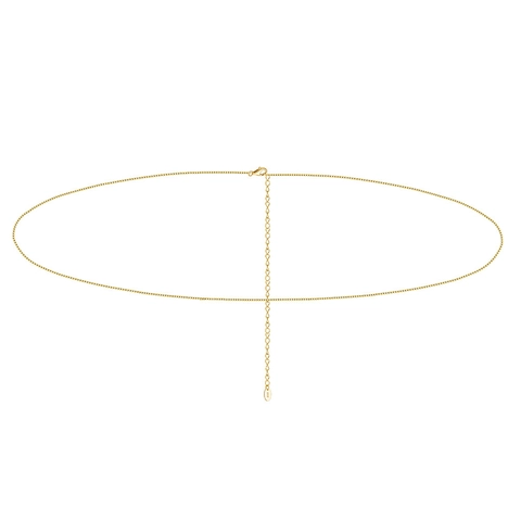 Catenina da Vita in Argento Sterling 925 Minimalista per Donna Catena Veneziana Placcata Oro Argento Regolabile