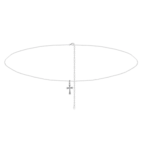 925 Sterlingsilber Kreuz Anhänger Taillenkette Für Damen Sexy Bauch Körperkette 14K Vergoldet Strass Schmuck Zubehör