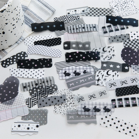 50 Fogli Adesivi in Carta Speciale Retrò Serie Diario Frammentario per Scrapbooking Journaling Decorazione Fai da Te