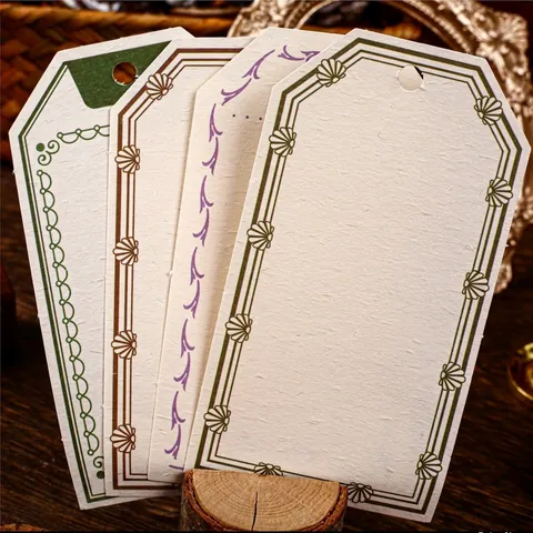 Etiquetas de Mensajes de Papel Vintage Retro Story Literarias para Decoración de Regalos Scrapbooking Bricolaje Diario