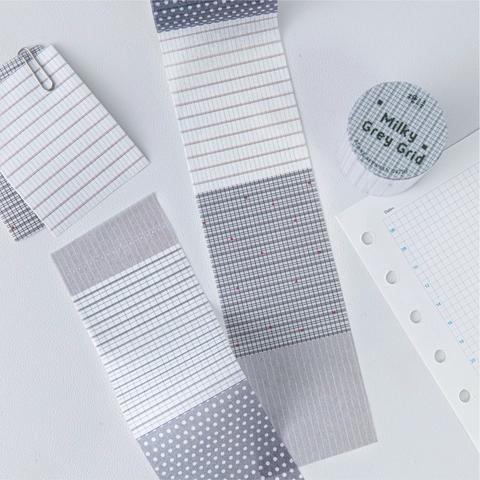 Nastro Washi a Griglia Minimalista Nastro Mascheratura Decorativo a Quadretti per Scrapbooking Diario Fai da Te Cancelleria