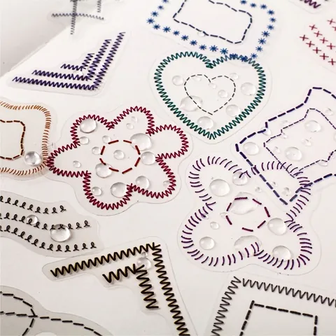 Confezione di Adesivi in PET con Motivi a Ricamo Vintage Adesivi Decorativi Impermeabili per Scrapbooking Diario Fai da Te