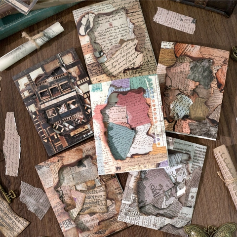 Missing Details Serie Retro Lasergebrannte Kante Aufkleber Pack Für DIY Scrapbooking Journal Dekorative Papieraufkleber