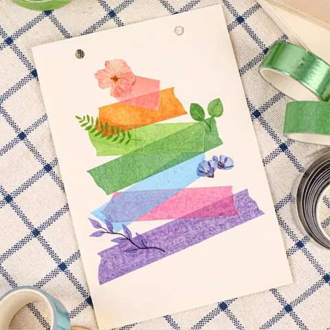 Retro Story Washi Tape Set Flowing Clouds And Thoughts Series Decorative Adhesive Tape For Scrapbooking Journal DIY Craft