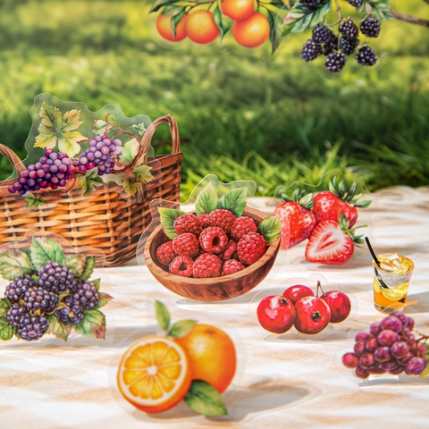 Bessen Thema Journaling Stickers PET Wit Kraftpapier Fruit Scrapbook Decor Waterdicht DIY Decoratieve Stickers