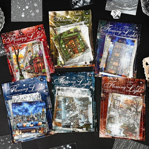 Moment Of Light Series PET Sticker Set Aesthetic Nature Cityscape Translucent Stickers For Journaling Scrapbooking DIY Decoration