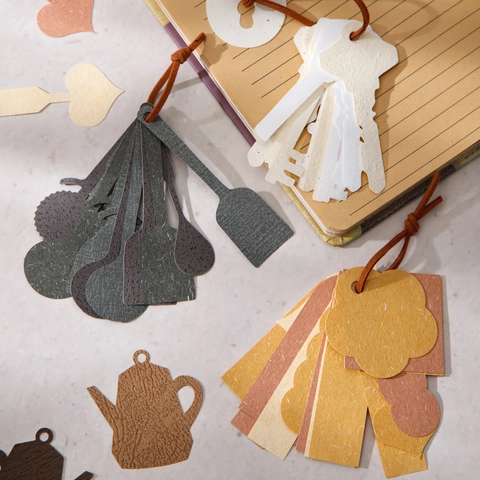 Vintage Spezialpapier Dekorative Etiketten Für Scrapbooking DIY Handkonto Material Retro Blätter Schlüssel Kaffee Journal Zubehör