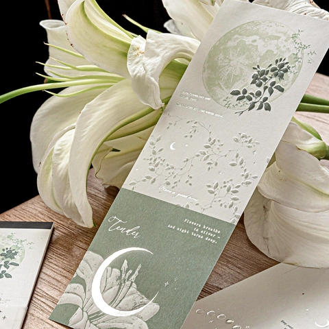 Blocco Note Vintage in Carta Kraft Bianca Serie To The Moon Rilievo in Argento Poesia Lunare Celeste Materiale per Diario