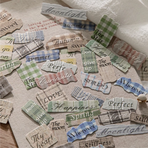 Set di Adesivi con Note in Inglese a Rilievo Retrò Carta Terra Forniture per Scrapbooking Vintage Adesivi per Artigianato Fai da Te