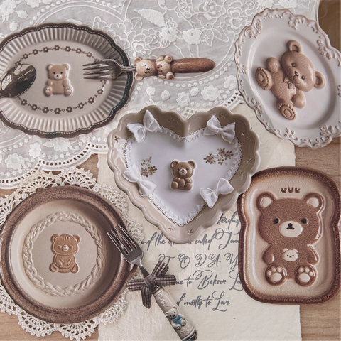 Adesivi Decorativi in Rilievo Serie Utopia Stoviglie Romantiche Francesi per Scrapbooking Materiali Artistici per Diario Fai Da Te