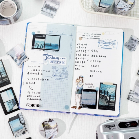 Vintage PET Decorative Tape Eternal Moment Series Scenery Photography Sticker For DIY Scrapbooking Journaling Art Supplies