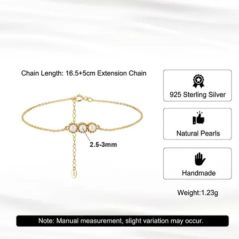 925 Sterling Zilveren Parel Armband Voor Dames Goud Zilver Verguld Minimalistisch Fijne Ketting Elegant Sieraden Cadeau