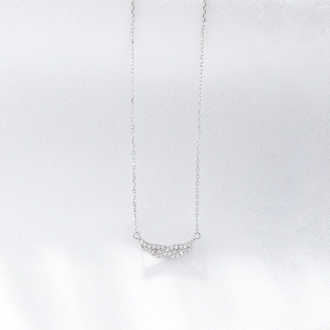 Collana con Pendente ad Ala di Angelo in Argento Sterling 925 per Donna Elegante Strass Intarsiato Moda Catena Gioielli Regalo