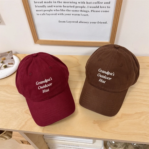Vintage Adjustable Acrylic Baseball Cap For Men Women Minimalist Letter Embroidery Grandpa's Outdoor Hat Sunshade Casual Sport Hat