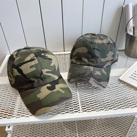 Berretto da Baseball Mimetico Vintage Per Uomo Donna Acrilico Lavato Cappello Outdoor Escursionismo Protezione Solare Traspirante