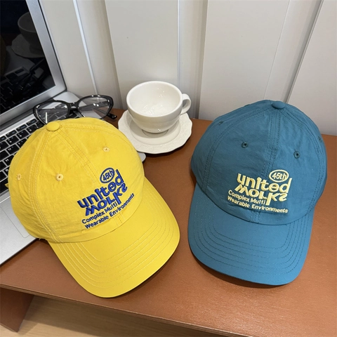 Casquette de Baseball Unisexe à Séchage Rapide Avec Broderie de Lettres Réglable Respirant Protection Solaire Sport de Plein Air