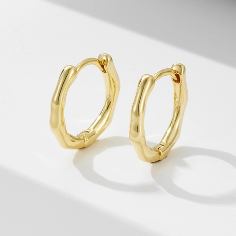 Pendientes de Aro Ondulados Irregulares de Plata de Ley 925 para Mujer Joyería de Moda con Hebilla Geométrica Retorcida Minimalista de Lujo Ligero
