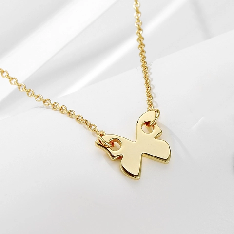 Elegante Collar Con Colgante De Mariposa En Plata De Ley 925 Acabado Espejo Minimalista Diamantes De Imitación Cadena De Clavícula Joyería Mujer Regalo