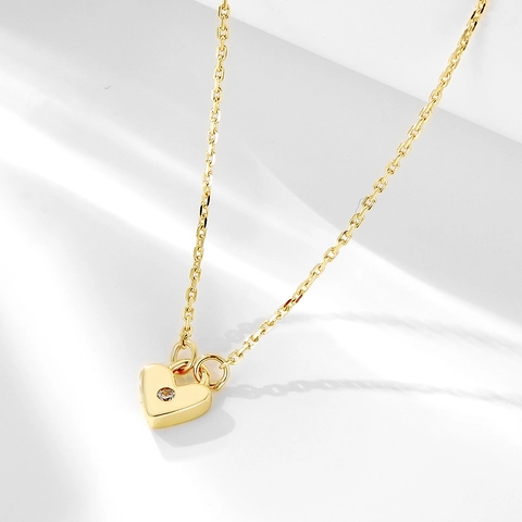 925 Sterlingsilber Herz Anhänger Halskette Für Damen Funkelnde Zirkonia Eingelegte Schlüsselbeinkette Minimalistischer Schmuck