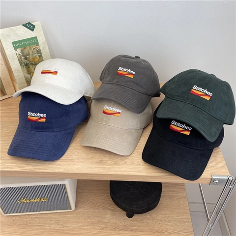 Casquette de Baseball Unisexe Vintage Souple Réglable Lavable Mélange Polyester Coton Respirant Chapeau de Soleil Brodé Loisirs