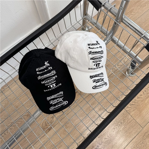 Berretto da Baseball con Ricamo a Lettere Streetwear Retrò Unisex Vintage Vibes Regolabile Cappello da Sole in Acrilico