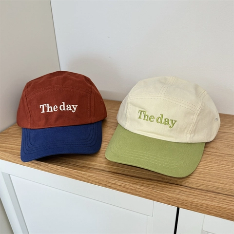 Cappellino da Baseball a 5 Pannelli Stile Street Americano per Uomo Donna Moda Cuciture a Contrasto Protezione Solare Hip Hop Camper Hat