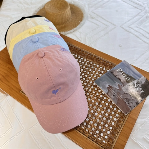 Damen Herz Bestickt Leeres Oberteil Baseballmütze Sommer Acryl Pferdeschwanz Sonnenschutz Hut Verstellbare Casual Schirmmütze