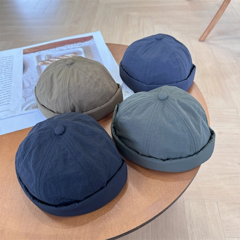 Docker Hat Miki Hat Brimless Cap Quick Dry Summer Hip Hop Streetwear Adjustable Beanie Skullcap Acrylic Hat Men Women