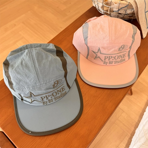 Summer Quick Dry 5 Panel Baseball Cap For Men Women Embroidered Adjustable Outdoor Sunshade Streetwear Sporty Duck Tongue Hat
