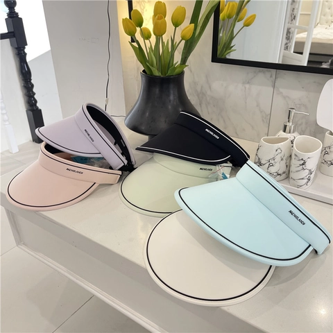 Cappello Visiera Parasole Donna Uomo Protezione UV Tesa Larga Cappello a Cilindro Vuoto Estate Sport All'aperto Ciclismo Regolabile