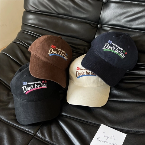 Vintage American Embroidery Baseball Cap Retro Cotton Blend Sunshade Hat For Men Women Casual Outdoor Adjustable Hat