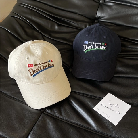 Vintage American Embroidery Baseball Cap Retro Cotton Blend Sunshade Hat For Men Women Casual Outdoor Adjustable Hat