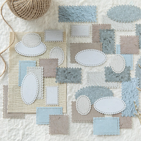 Kit di Materiale per Scrapbooking in Carta Kraft Bianca Vintage Traforata per Decorazione Sfondo Collage Diario Fai da Te