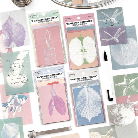 Vintage PaperMore Scrapbooking Dekorpapier Für Journaling Morandi Farbe Handgezeichnete Blumen Apfel Stil Notizblöcke Material