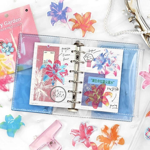 Infeelme PET Natur Thema Aufkleber Für Journal Scrapbooking Lilie Marine Frühling Apfel Dekorative Ästhetische DIY Bastelaufkleber