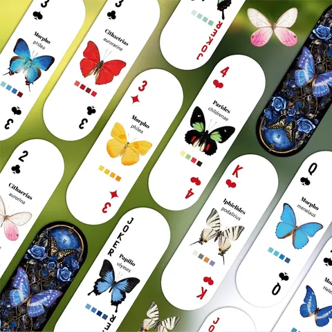 Retro Vintage Scrapbooking Material Paper Floral Butterfly Witch Legend Theme Poker Card Stickers For DIY Journaling Decoration