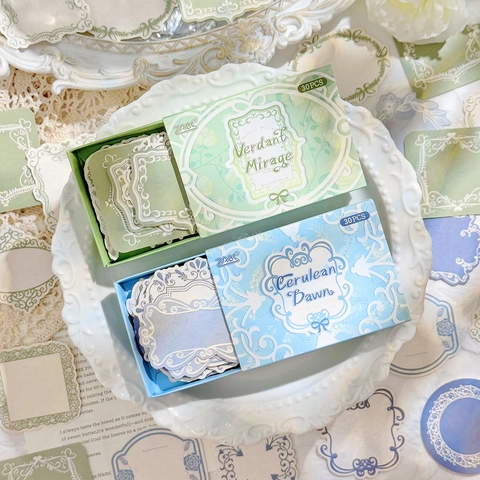 Vintage European Hollow Frame Material Paper For DIY Scrapbooking Journaling Decorative Floral Border Decorative Paper