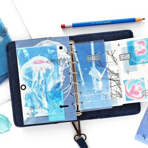 Confezione da 15 Pezzi di Carta Lucida Artistica Paesaggio Naturale Adesivi Traslucidi per Scrapbooking DIY Diario