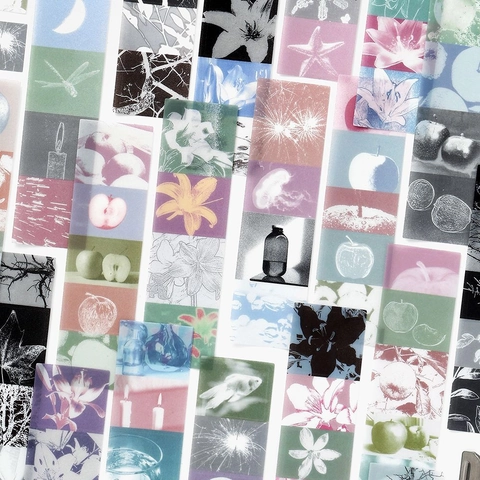 Matte PET Aufkleber Set 10 Blatt 4 Themen Lilie Frucht Wald Rückkehr Datum Muster Für DIY Journal Scrapbooking Notizbuch Deko Aufkleber