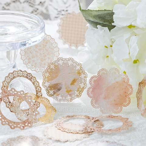 Vintage Hollow Lace Border Scrapbooking Material Paper Journaling Decorative Card Collection For DIY Arts Crafts Aesthetic Stationery