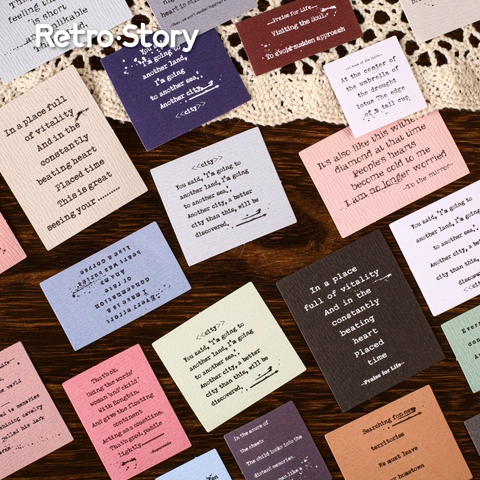 Adesivi Citazioni Inglesi Vintage Carta Speciale Estetica Decorativa Scrapbooking Materiale Adesivi Per Diari Artigianato Artistico