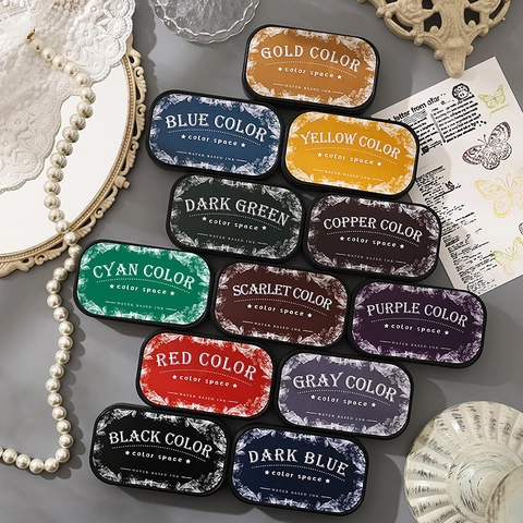 Ταμπόν Μελανιού με Βάση το Νερό για Σφραγίδες Σειρά Color Space Μεγάλο Πολύχρωμο Ταμπόν για Scrapbooking Χαρτί DIY Χειροτεχνία Είδη Γραφείου