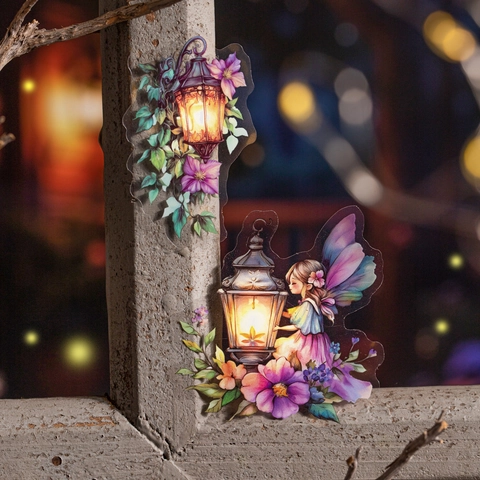Firefly Lamp Serie PET Dekorative Aufkleber Retro Laterne Blume Fee Muster Für Scrapbooking DIY Handwerk Journaling Ästhetik Schreibwaren