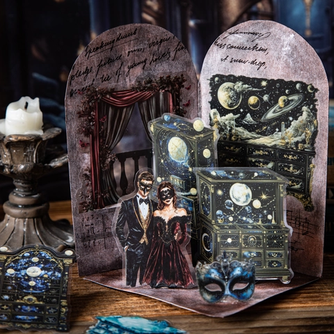Magic Cabinet Series PET Adesivi Decorativi Fantasy Scenari Vintage Journaling Materiale Adesivi Per DIY Scrapbooking Decor
