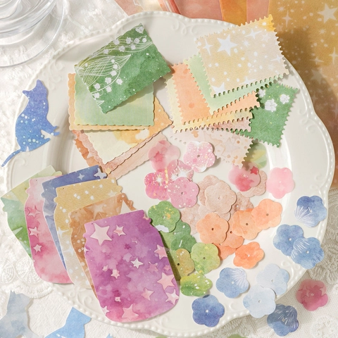 Βίντατζ Καλλιτεχνικό Χαρτί Scrapbooking Υδατογραφίας Χαρτί Θειικού Άλατος Λευκό Κραφτ Για Ημερολόγιο DIY Διακοσμητικό Φύλλο