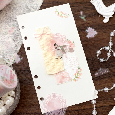 Twilight PET Tape Lace Flower Series Matte Die Cut Decorative Scraper Stickers Floral Patterns DIY Scrapbooking Stationery