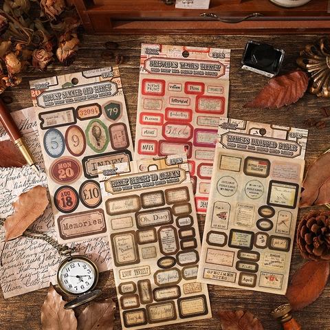 Vintage Retro Ticket Stil Washi Aufkleber Für Scrapbooking Journaling DIY Dekorative Etikett Material Papier Hand Konto Deko