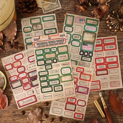 Vintage Retro Ticket Stil Washi Aufkleber Für Scrapbooking Journaling DIY Dekorative Etikett Material Papier Hand Konto Deko